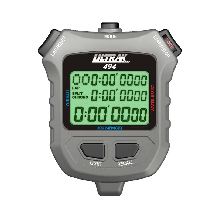 Ultrak EL Light 300 Memory 3 Line Display Stopwatch product image