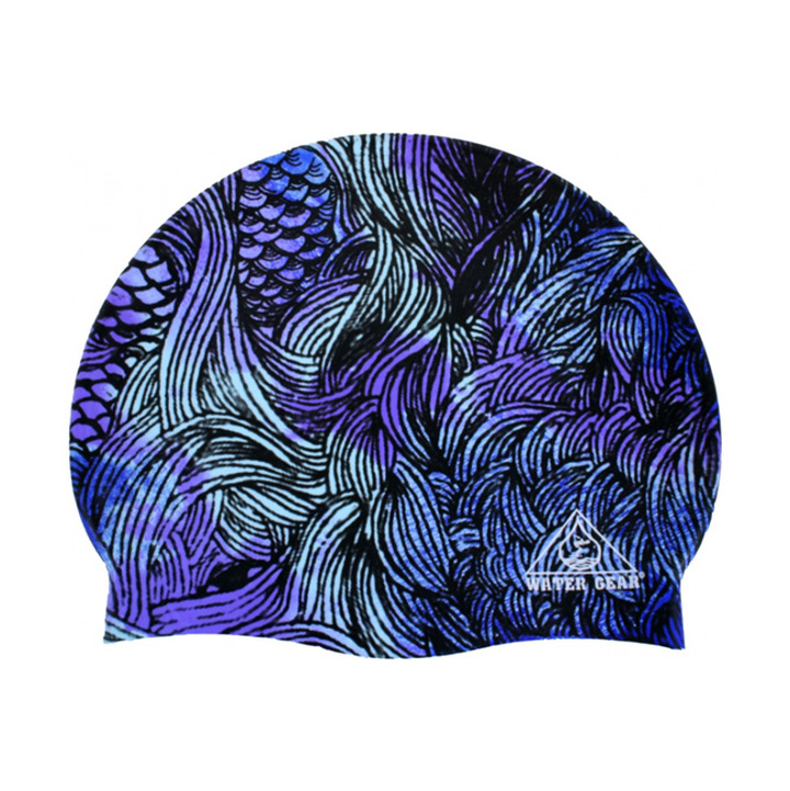 Water Gear Blue Mermaid Silicone Swim Cap product image